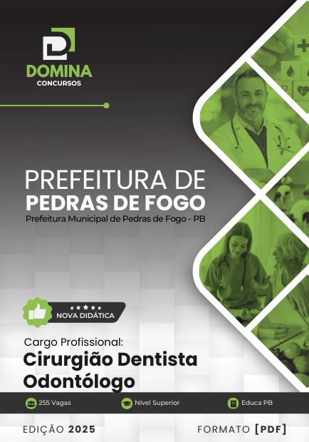 Apostila Cirurgião Dentista Odontólogo Pedras de Fogo PB 2025