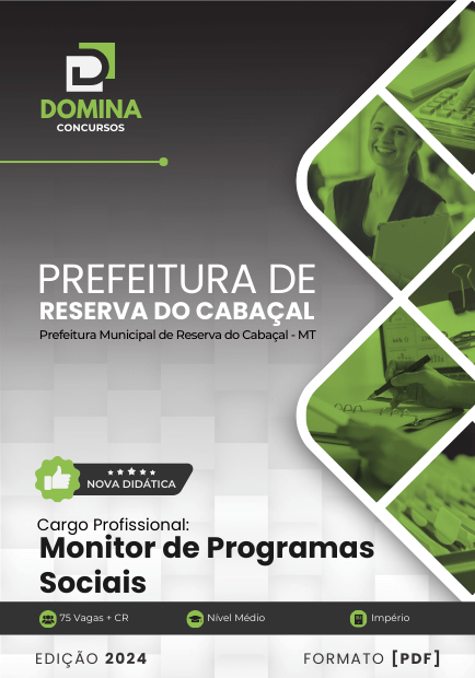 Apostila Monitor Programas Sociais Reserva do Cabaçal MT 2024