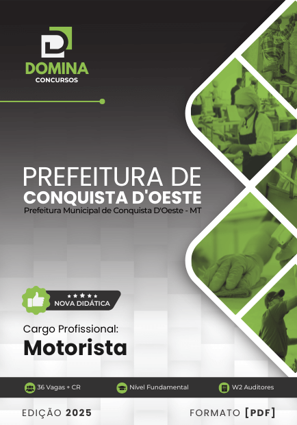 Apostila Motorista Conquista D'Oeste MT 2025