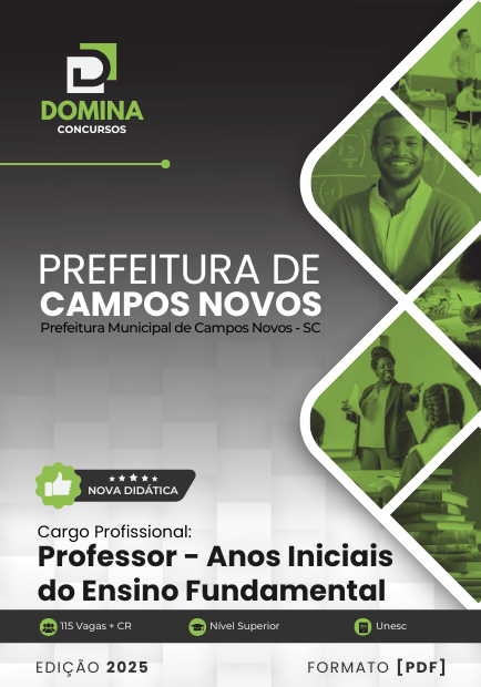 Apostila Professor de Anos Iniciais Campos Novos SC 2025