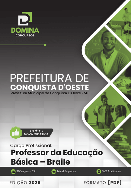 Apostila Professor de Braile Conquista D'Oeste MT 2025