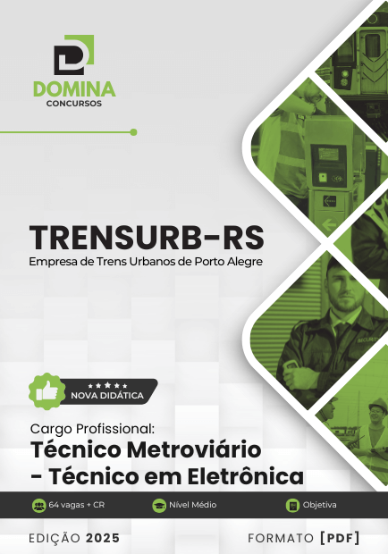 Apostila Técnico Metroviário Técnico em Eletrônica TRENSURB RS 2025