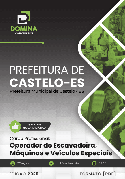 Apostila Operador de Escavadeira Castelo ES 2025