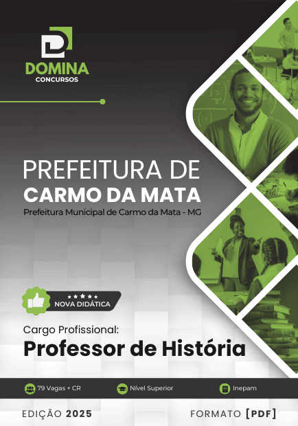 Apostila Professor de História Carmo da Mata MG 2025