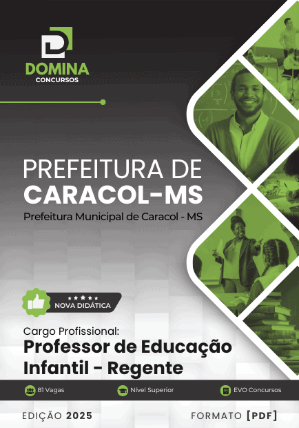 Apostila Professor de Educação Infantil Regente Caracol MS 2025