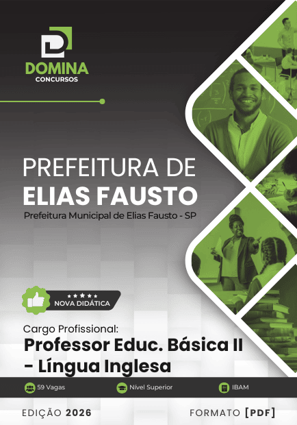 Apostila Professor de Inglês Elias Fausto SP 2026
