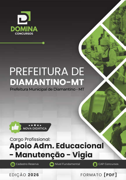 Apostila Apoio Administrativo Educacional Vigia Diamantino MT 2026